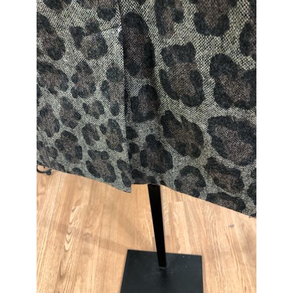 Rafaella Studio Skirt Women 16 Lined wool Blend Animal Print Split & Zipper Back - Picture 3 of 6